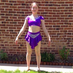 Dance Costume Two-Piece Purple Girls/Womens Kelle